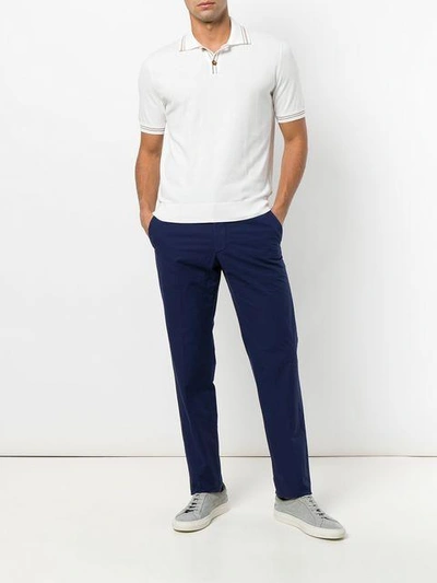 Shop Z Zegna Classic Chinos In Blue