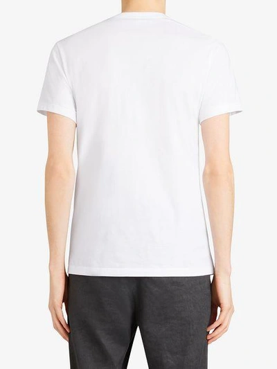 Shop Burberry Cotton Jersey T-shirt In White