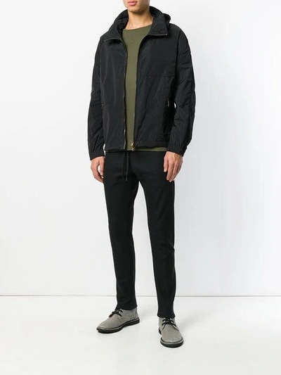 Shop Tomas Maier Felted Wool Sweatpant - Black