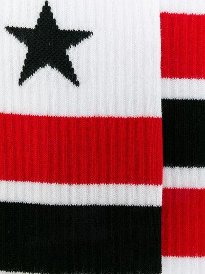 Shop Givenchy Star And Stripe Intarsia Socks