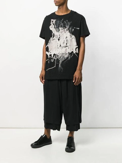 Shop Yohji Yamamoto Double Layer Trousers - Black