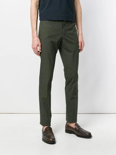 Shop Incotex Tailored Trousers - Green