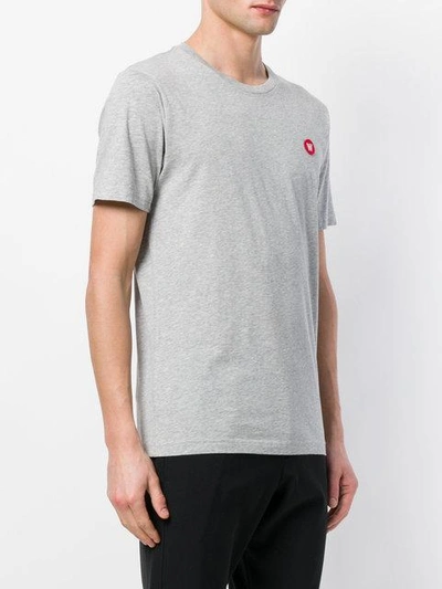 Shop Wood Wood Embroidered Logo T-shirt In Grey