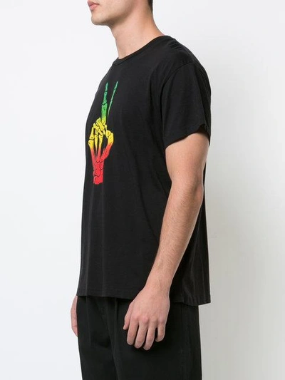 Shop Amiri Bones Peace T-shirt - Black