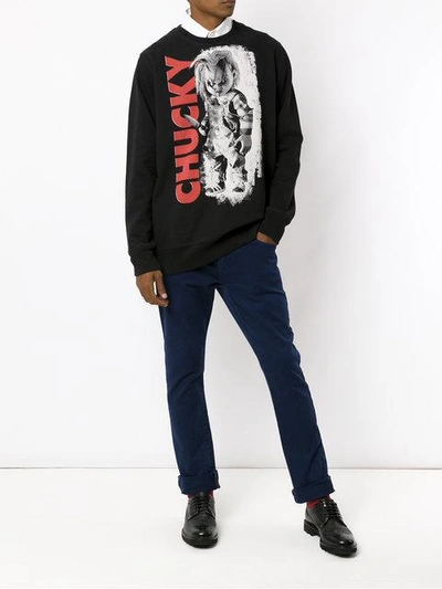 Shop À La Garçonne Printed Sweatshirt In Black