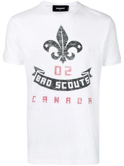 Shop Dsquared2 Bro Scouts Crest Print T-shirt