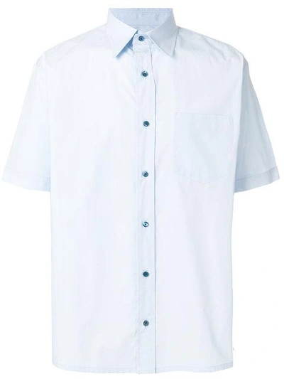 Shop Fendi Short Sleeve Shirt In Blue