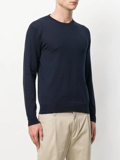 Paolo Pecora Crew Neck Jumper - Blue In Blue