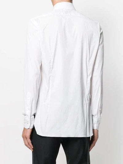Shop Barba Classic Fitted Shirt In White