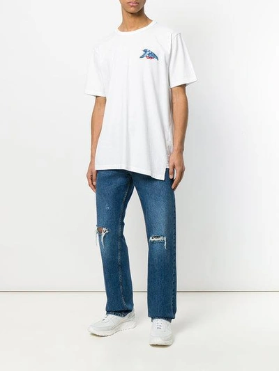 Shop Off-white Embroidered Detail T-shirt