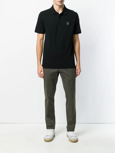 Shop Belstaff Stannett Polo Shirt In Black