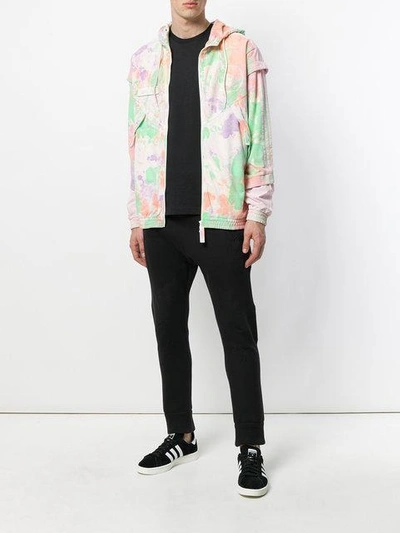 Shop Adidas Originals By Pharrell Williams Pastel Print Zipped Jacket In Multicolor