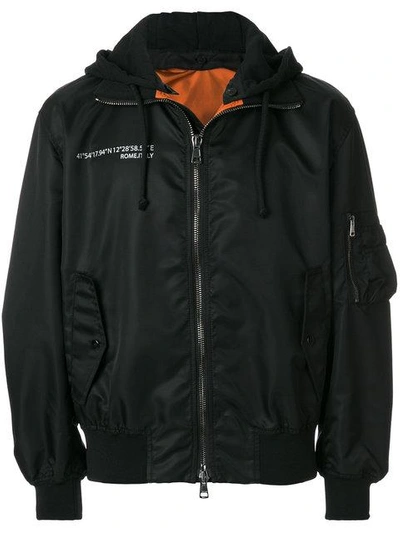 Shop Valentino Always Bomber Jacket In Black