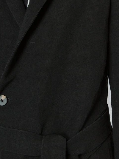 Shop Cedric Jacquemyn Off-centre Button Coat - Black