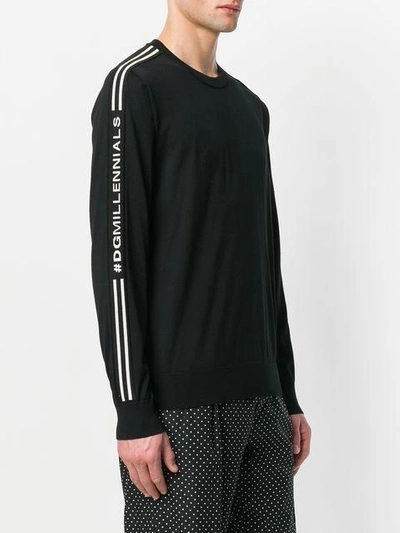 Shop Dolce & Gabbana Millennials Sweater In Black