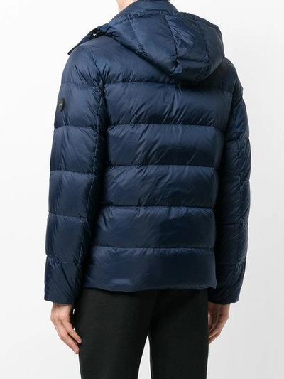 Shop Michael Kors Padded Hood Jacket - Blue