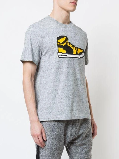 Shop Mostly Heard Rarely Seen 8-bit Hornet Sneaker T-shirt - Grey