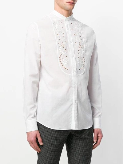 Shop Alexander Mcqueen Embroidered Shirt In White