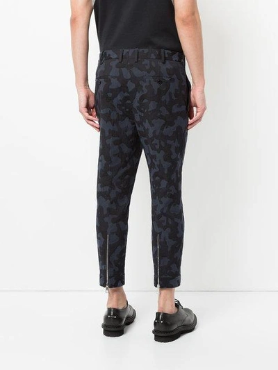 Shop Neil Barrett Camouflage Cropped Trousers