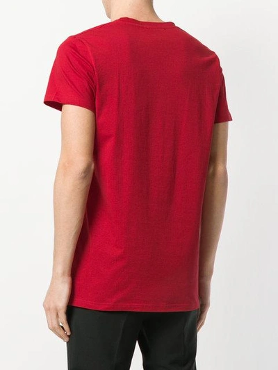 Shop Balmain Logo-print T-shirt - Red