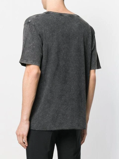 Shop Saint Laurent Y Printed T-shirt In Grey