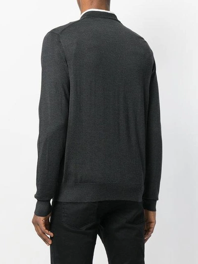 Shop Dolce & Gabbana Fine Knit Sweater In Grey