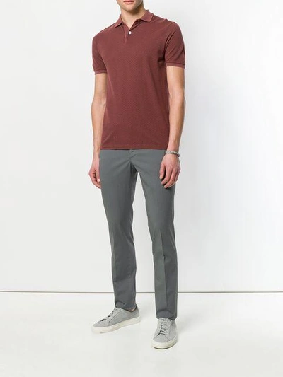 Shop Incotex Classic Chinos In Grey