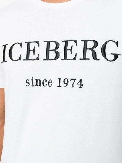 Shop Iceberg Logo Embroidered T In White