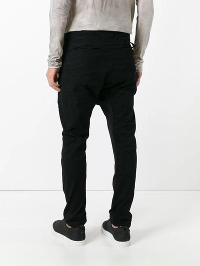 Shop 11 By Boris Bidjan Saberi Skinny Drop-crotch Jeans - Black