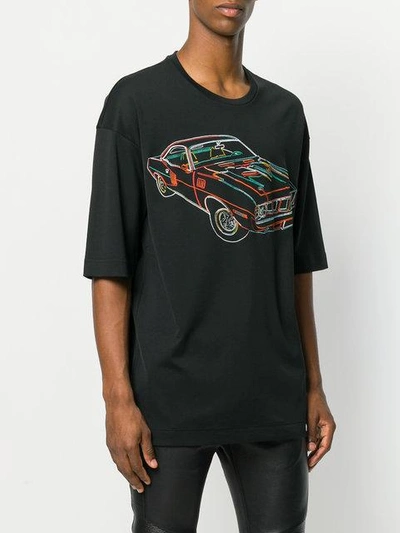 Shop Diesel Black Gold Car Print T-shirt