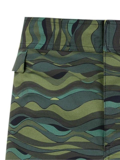 Shop Amir Slama Camouflage Print Swim Shorts In Green