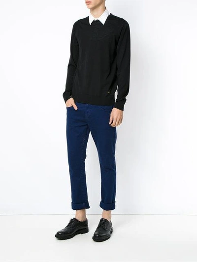 Shop Versace Classic Crew Neck Jumper - Black