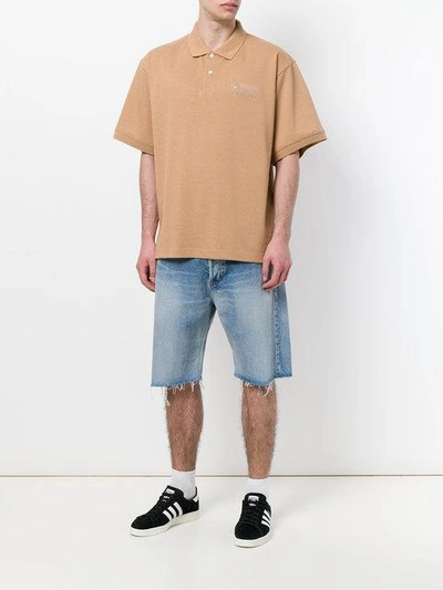 Oversized Polo Shirt In Nude & Neutrals