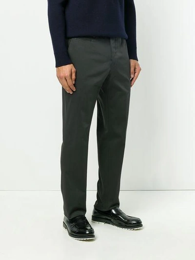 Shop Fendi Fitted Tailored Trousers - Grey