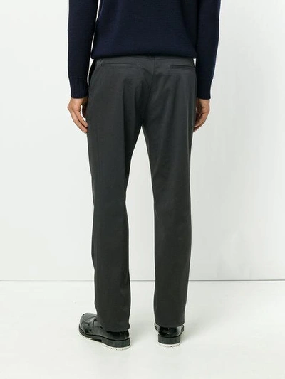Shop Fendi Fitted Tailored Trousers - Grey