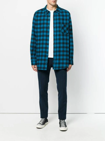 Shop Adaptation Checked Shirt - Blue