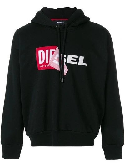 Shop Diesel Kapuzenpullover Mit Logo In Black