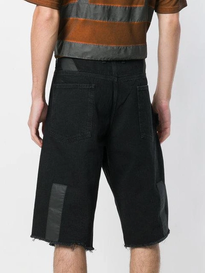 Shop Upww U.p.w.w. Frayed Hem Denim Shorts - Black