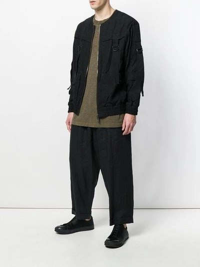 Shop Yohji Yamamoto Drop-crotch Trousers