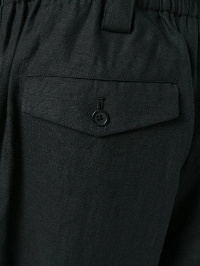 Shop Yohji Yamamoto Drop-crotch Trousers