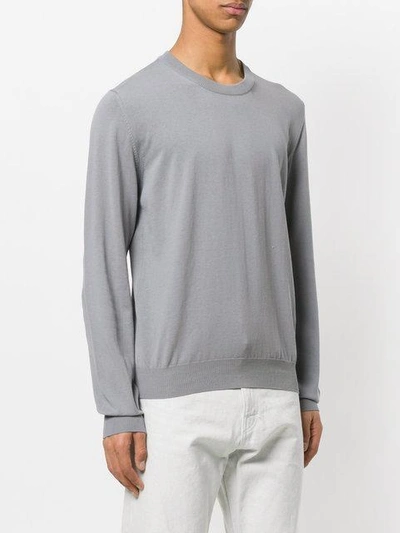 Shop Maison Margiela Classic Fitted Sweater In Grey