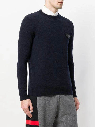 Shop Givenchy Logo Plaque Knitted Jumper