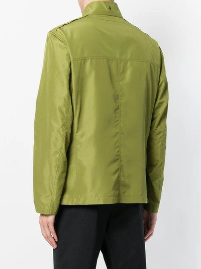 Shop Sealup Pocket Front Shirt Jacket In Green