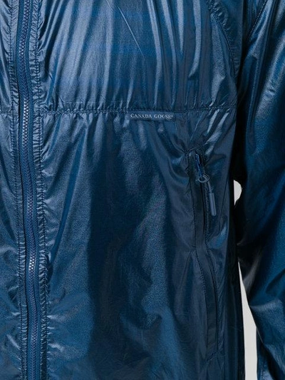 Shop Canada Goose Zipped Hooded Jacket - Blue