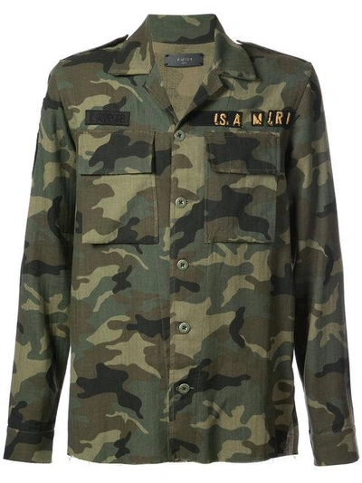Shop Amiri Military Shirt In Green