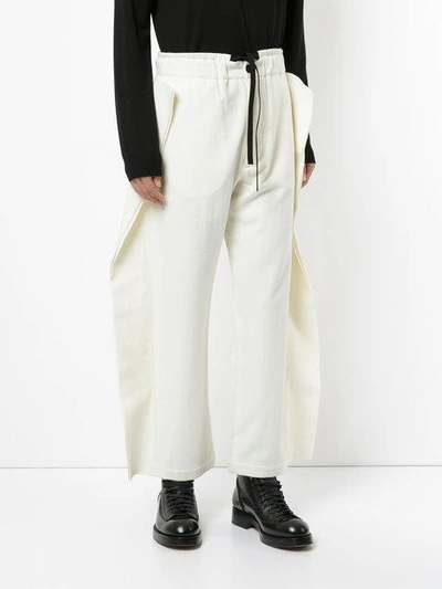 Shop Berthold Finned Track Pants In White