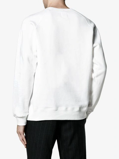 Shop Uniform Experiment Logo Print Sweatshirt In White