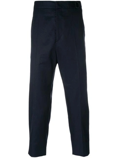 Shop Jil Sander Cropped Tailored Trousers In Blue