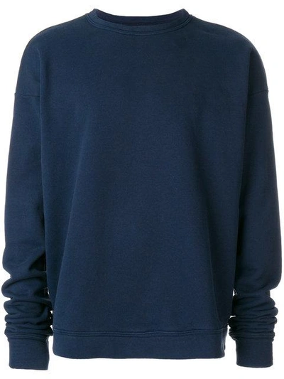 Shop The Elder Statesman Crew Neck Sweatshirt - Blue