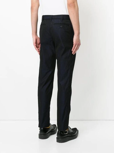 Shop Sacai Belted Tailored Trousers